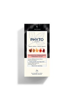 Phyto Phytocolor Permanent Hair Color, 1 Black, With Botanical Pigments, 100% Grey Hair Coverage, Ammonia-Free, Ppd-Free, Resorcin-Free, 0.42 Oz.  - Image 1