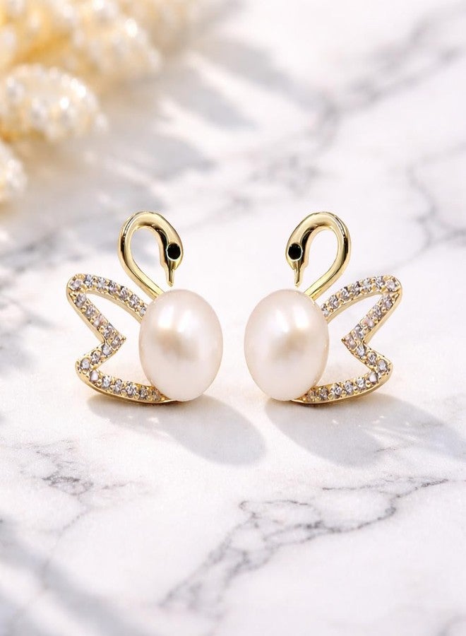 AMAAL Korean Swan Earrings set for Women & Girls Ladies | Designer Statement Crystal Earing beads | Stylish Ear Rings Jewellery for woman Accessory | Valentine Gift for Girlfriend couple -309 - Image 4
