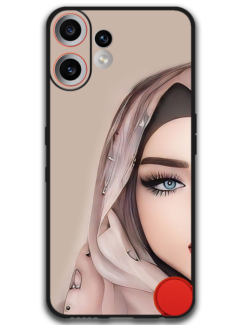Theodor Case Compatible with Nothing CMF Phone 2 Pro 6.77 Inch Protection Shockproof Bumper Cover Girl Half Face - Image 1