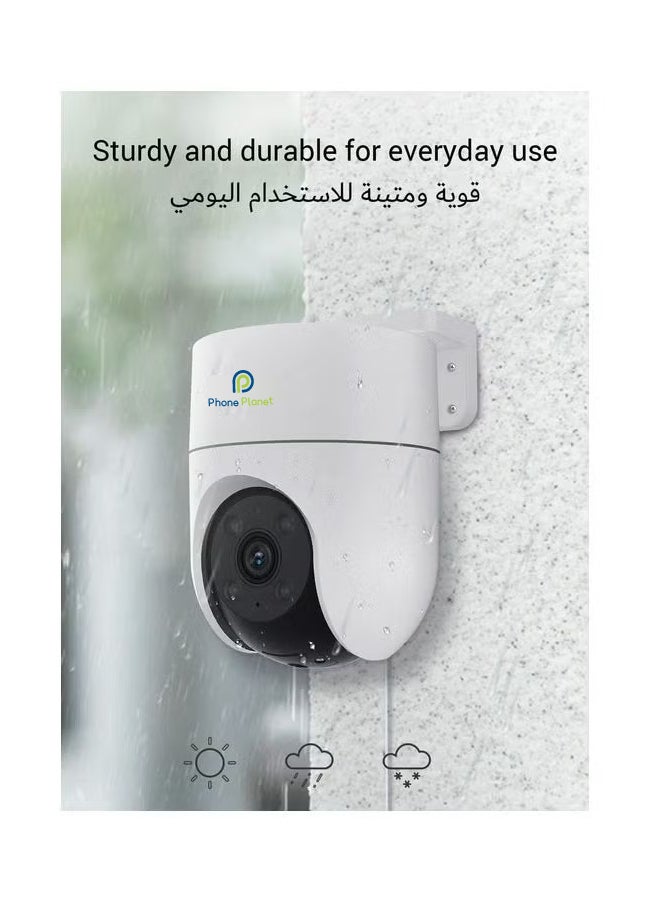 Phone Planet Wi-Fi 2MP Smart Home Security Camera White with 64 Memory card  - Image 4