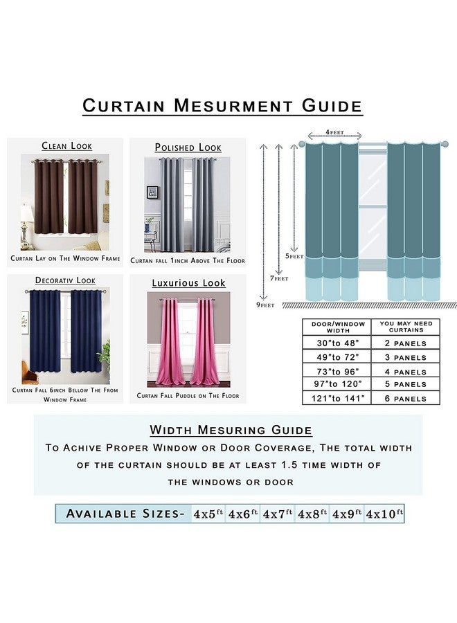 Lush Decor Polyester Floral Grommet Curtains, Pack Of 1 (9 Feet, Rust) - Image 5