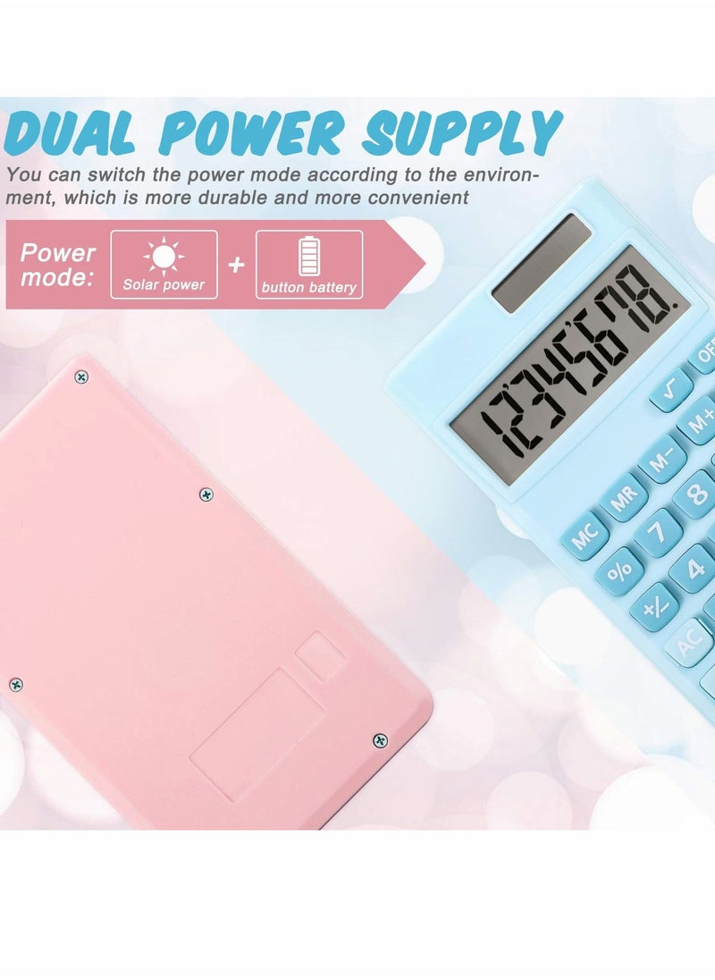 SYOSI - Digital Calculators, 2 PcsSchool Office Basic Mini Digital Desktop Standard Calculators with 8-Digit LCD Display, Battery Solar Power Smart Calculator for Home Office School - Image 1