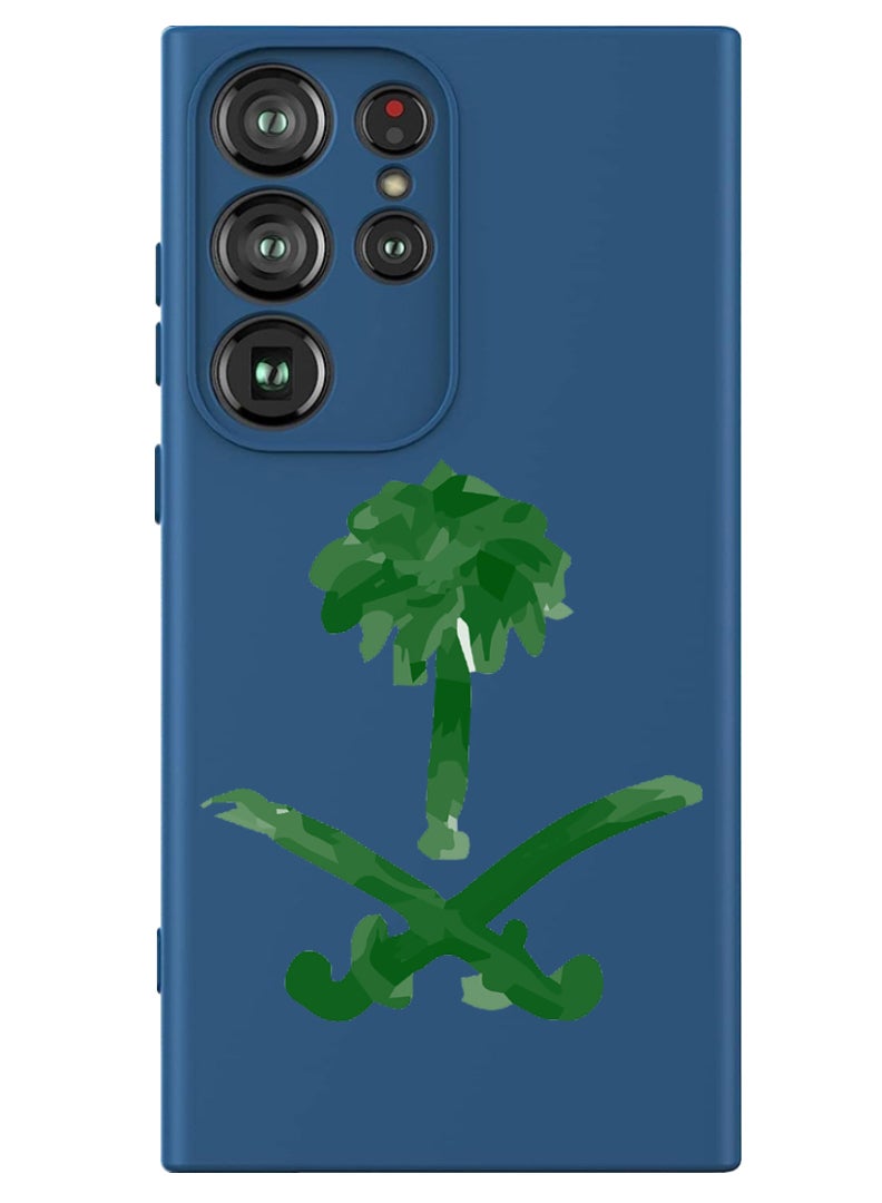 Theodor غطاء سليم واقي من السيليكون السائل مع حماية كاملة للجسم مضاد للخدش وصدمات لجهاز سامسونج جالاكسي S24 ألترا (أزرق) - Image 1