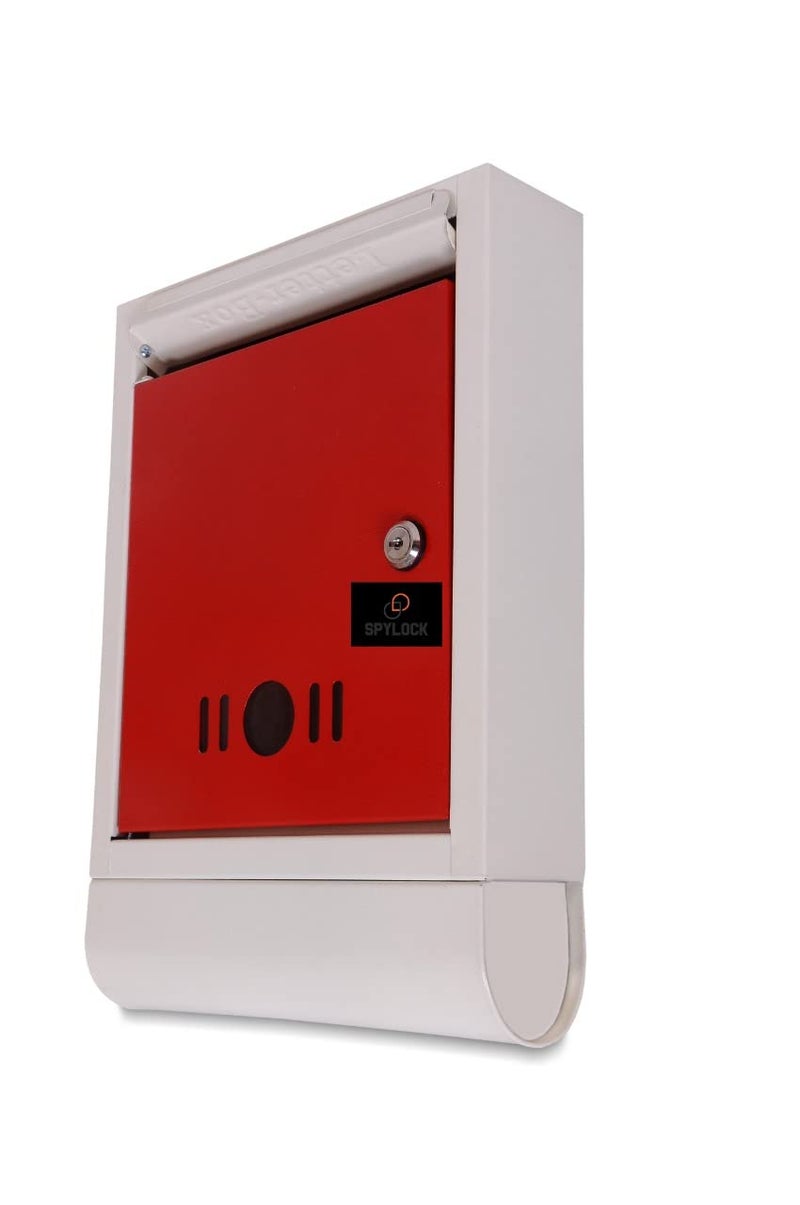 SPYLOCK High Grede Metal Mail Box Letter Box for Home Gate Wall Mount with Magazine News Paper Letter Box Red ivery Letter Box 2 - Image 4