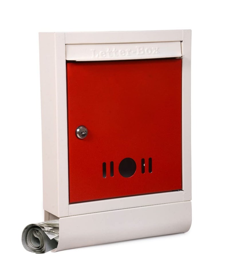 SPYLOCK High Grede Metal Mail Box Letter Box for Home Gate Wall Mount with Magazine News Paper Letter Box Red ivery Letter Box 2 - Image 1