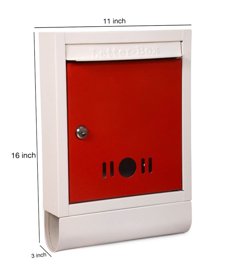 SPYLOCK High Grede Metal Mail Box Letter Box for Home Gate Wall Mount with Magazine News Paper Letter Box Red ivery Letter Box 2 - Image 2