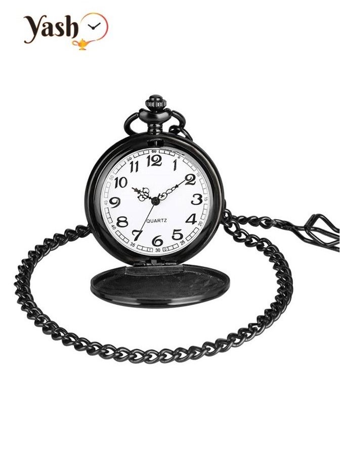 YASH - Yash Retro Style I Love You Quartz Pocket Watch For Husband Wife Mom Dad Son Daughter Teacher With Chain And Yash Packaging - Image 1