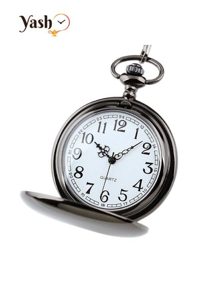 YASH - Yash Retro Style I Love You Quartz Pocket Watch For Husband Wife Mom Dad Son Daughter Teacher With Chain And Yash Packaging - Image 1