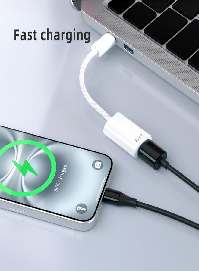 Subynanal USB C to Lightning Headphone Audio Adapter,Lighting to USBC Adaptor with Earphone &Charge,USB-C to iPhone Converter,Type C to Lightning Cable Adapter for iPhone 17/16/Pro/Max,iPad Pro/Air,MacBook,iMac - Image 5