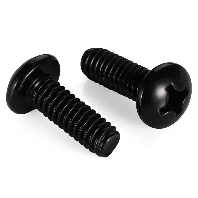 OUSCHR 8-32 x 1/2" Pan Head Machine Screws, Stainless Steel 18-8 Black Finish, Fully Threaded, 100 PCS - Image 1