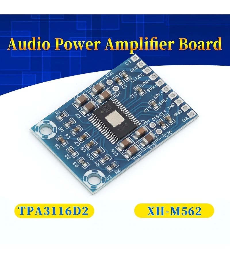 HW 710 TPA3116D2 Mini Digital Audio Amplifier Board DC 12 24V 50Wx2 Class D Voice Sound Amplifier Module Two Channels 2pcs - Image 2