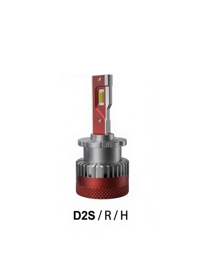 مصباح أمامي للسيارة من سلسلة D بتقنية LED، طراز Y5D-D2-6500K، ضوء أبيض 6500 كلفن، قدرة 55 واط، مصباح عالي السطوع، تصميم تبريد من الألومنيوم المستخدم في صناعة الطائرات، عمر افتراضي طويل. - Image 1