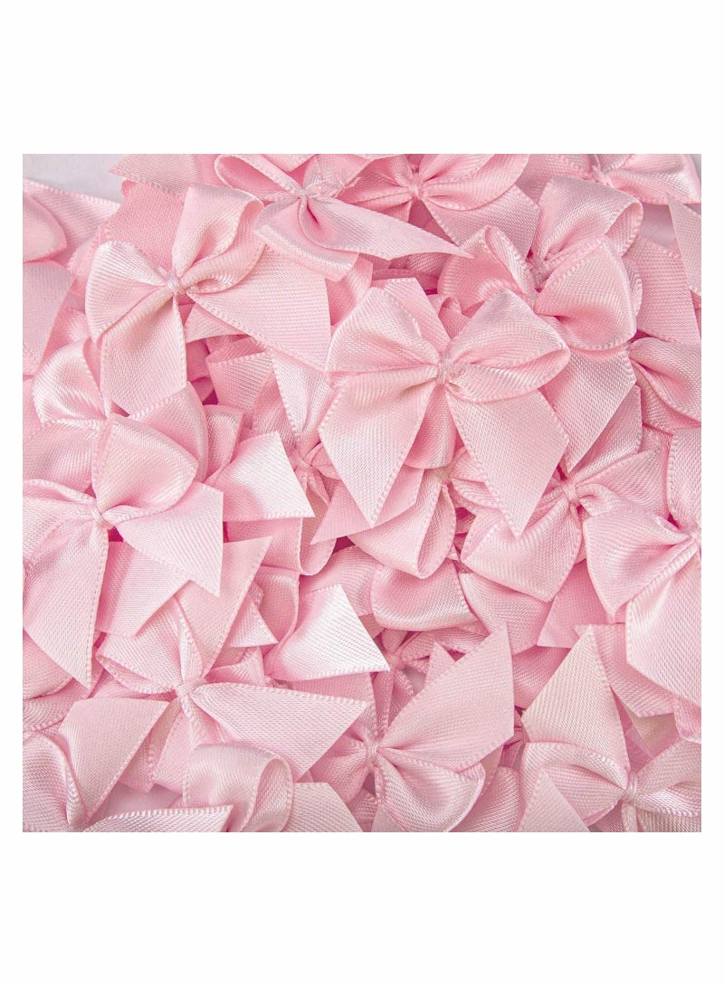 100 Pcs Mini Satin Ribbon Bow Flowers for DIY Crafts Baby Shower Crafts Decoration, Hair Accessories, Bottles, Scrapbooking, Cupcakes, Wedding and Gift Wrapping, 1.5 Inch - Image 1