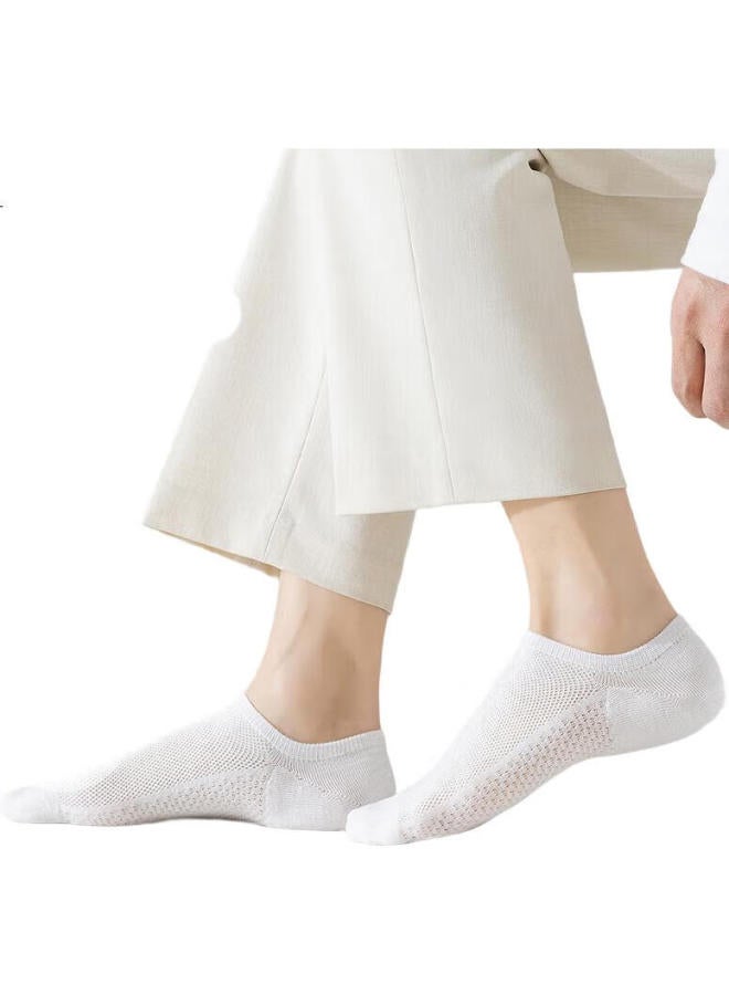Threegun 【Touch Series】Men'S Socks Men'S Summer Mesh Socks 100% Cotton Anti-Odor Invisible Socks - Image 1