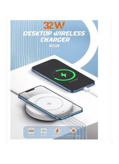 LDNIO 32W Wireless Charger 5-in-1 Wireless Charging Station with 15W Qi-Certified Wireless Charger & 32W USB-C Port PD Fast Charger, Portable Multiport Charger for iPhone, iPad, Samsung and More  - Image 1