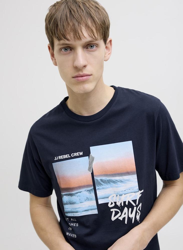 JJ Rebel by Jack & Jones Jreblarry Tee Ss Crew Neck T-Shirt  - Image 3