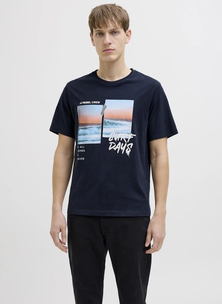 ج ج ريبل Jreblarry Tee Ss Crew Neck T-Shirt