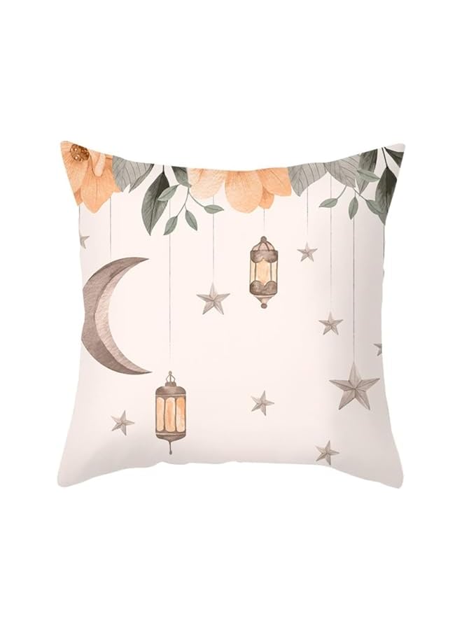 The Bros Ramadan Pillow Covers,4 Pcs Gold Moon and Light Pillow Cases,Ramadan Mubarak Decorations Cushion Cover,Bed Couch Sofa Pillow, Car Chair Pillow,18x18 inch(45x45cm) (B) - Image 4