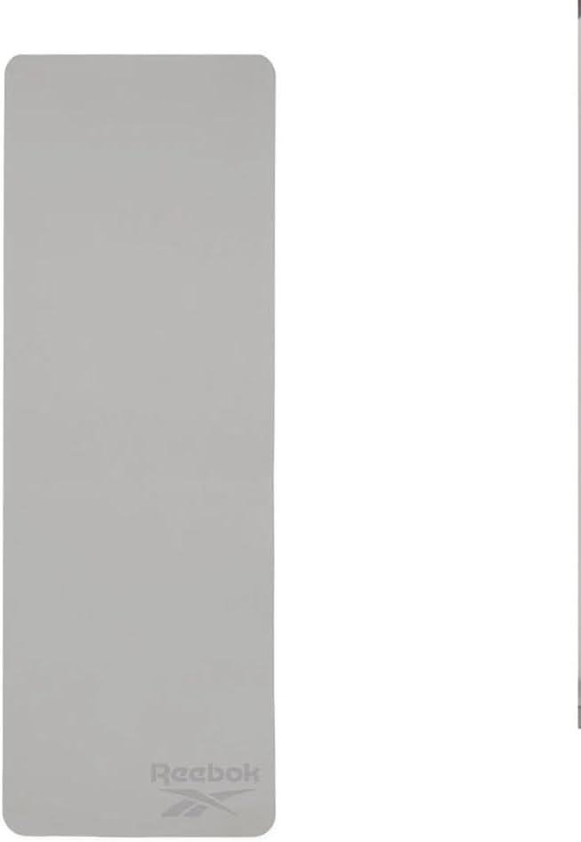 ريبوك حصيرة يوغا ريبوك 6 مم – رمادي فاتح، مبطنة ومقاومة للانزلاق لليوغا والبيلاتس - Image 3