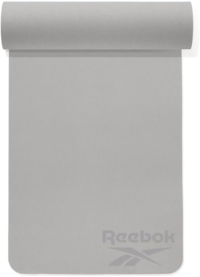 ريبوك حصيرة يوغا ريبوك 6 مم – رمادي فاتح، مبطنة ومقاومة للانزلاق لليوغا والبيلاتس - Image 2