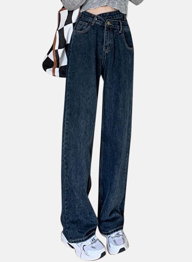 YUNIQEE Blue Straight Fit High-Rise Jeans - Image 1