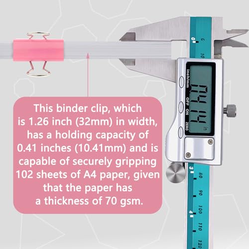 Ykimok 48 Pcs Medium Binder Clips, 1.25 inch(32mm), Colored Binder Clips, Paper Clamps Medium Size for Office Supplies, 4 Vibrant Colors - Image 2