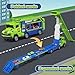 BainGesk Truck Car Toys for 3 4 5 6 Years Old Boys Girls 3 in 1 Carrier Truck with 2 Foldable Race Tracks Transport Car with 6 Metal Cars Birthday Toys Gifts for Toddlers - Image 4