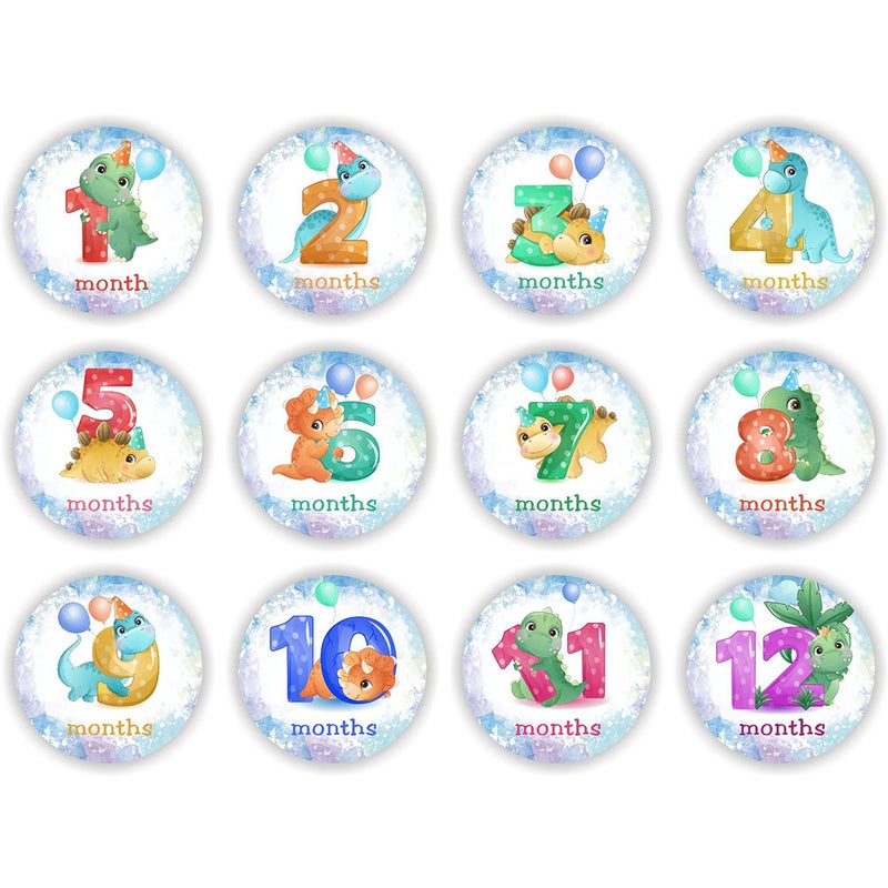 Newborn Milestone Stickers Baby Monthly Stickers First Year Memories 10x10CM Memory Recording 12Pcs - Image 5