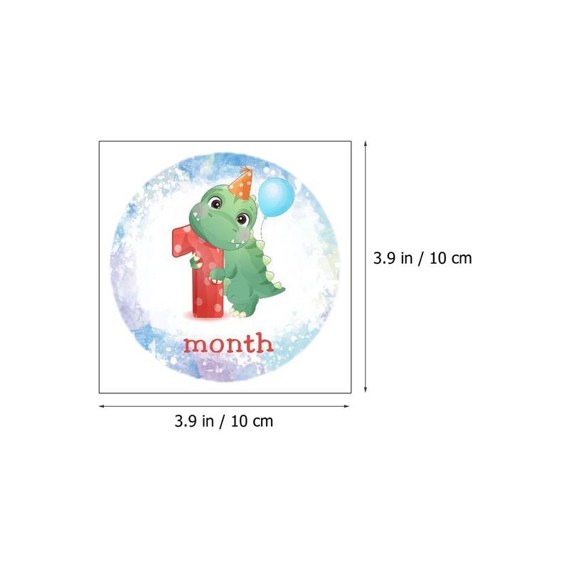 Newborn Milestone Stickers Baby Monthly Stickers First Year Memories 10x10CM Memory Recording 12Pcs - Image 2