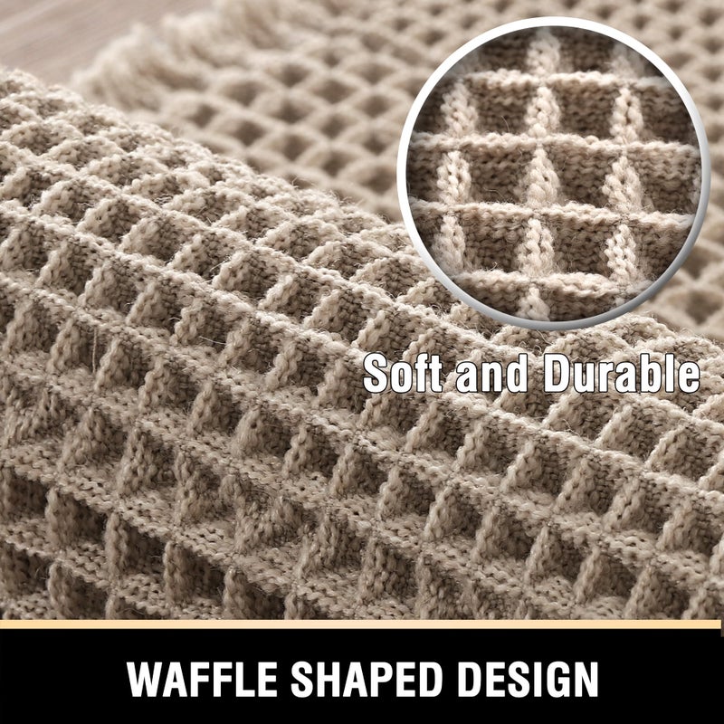 H.VERSAILTEX Waffle Bath Mat Super Absorbent Bathroom Mats Non Slip Bath Rugs for Bathroom Floor Machine Washable Ultra Soft Bathroom Rugs for Beside Tub, (32 x 20 Plus 24 x 60 - Inches, Irish Cream) - Image 3
