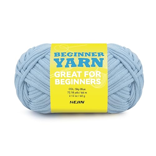 60g Blue Yarn for Crocheting and Knitting66m 72yds Cotton Yarn for Beginners with EasytoSee StitchesWorstedWeight Medium 4CottonNylon Blend Yarn for Beginners Crochet Kit Making