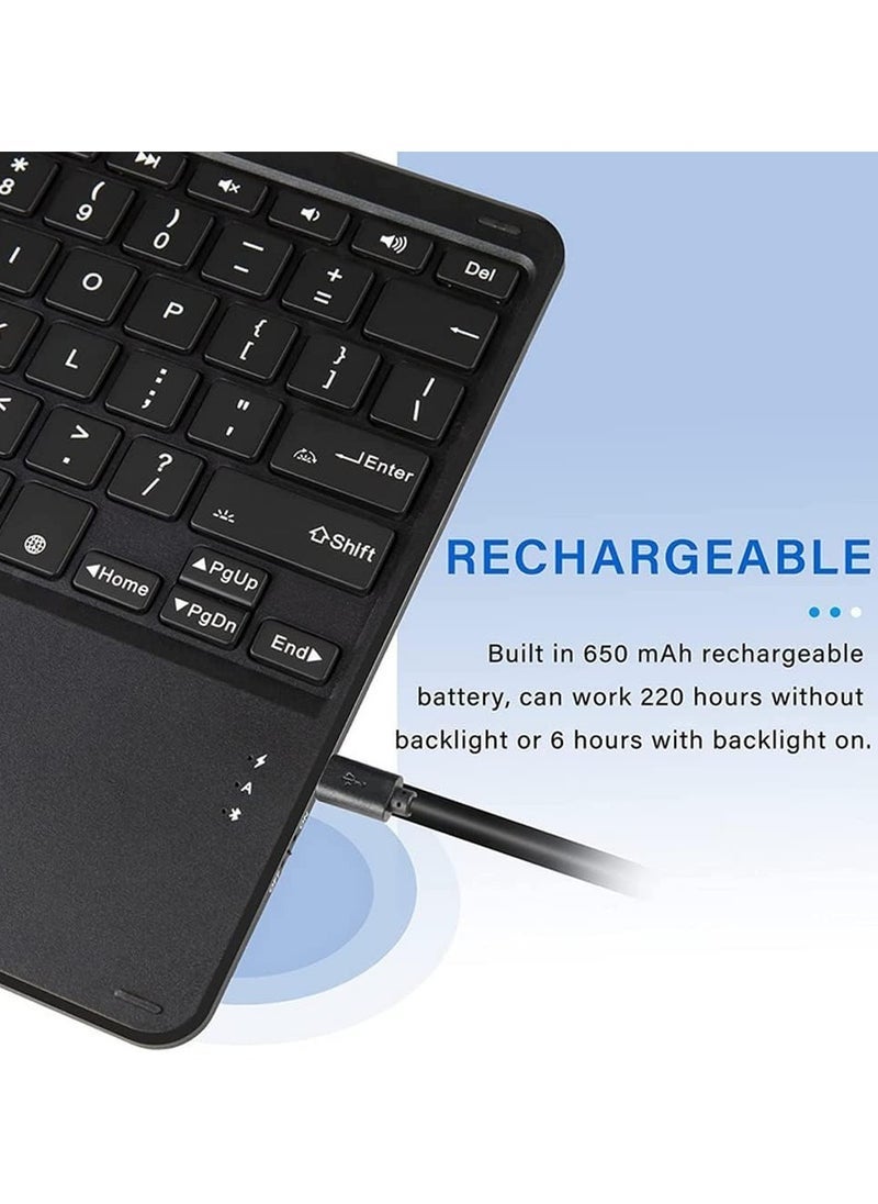 TIGER TouchPad Keyboard Case for Xiaomi Mi Pad 5 Pro 11 Inch | Leather Stand Case Cover with Magnetically Detachable Wireless Bluetooth Keyboard | Full Protection, Lightweight, and Durable for Xiaomi Mi Pad 5 / 5 Pro (Black) - Image 4