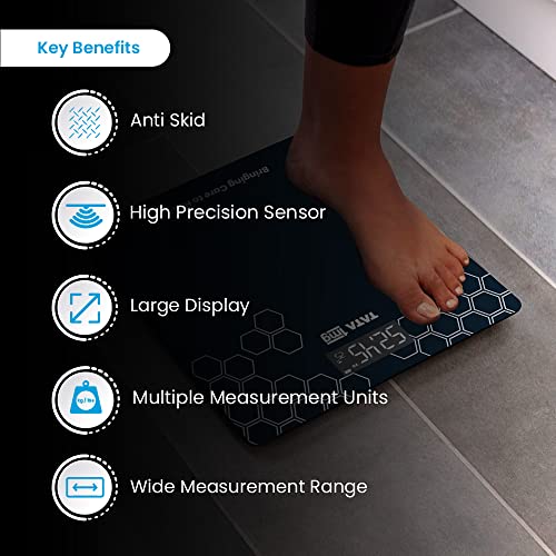 Tata 1mg Digital Weighing Scale for Home | Weight Machine with High Accuracy Sensor | Verified by Legal Metrology of India | Large Display | Anti-Skid | Wide Body Measurement Range | One Unit - Image 3