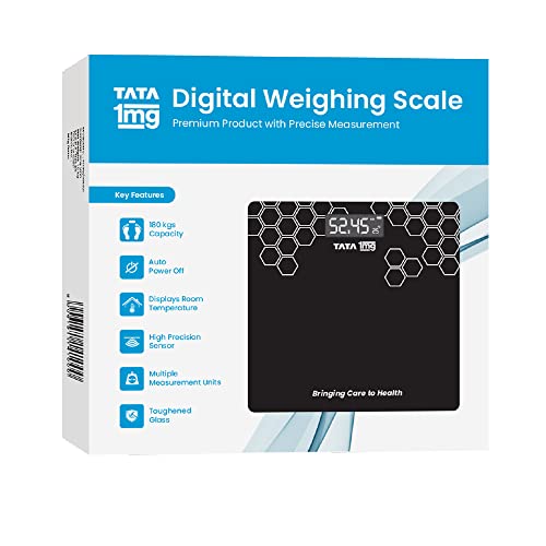 Tata 1mg Digital Weighing Scale for Home | Weight Machine with High Accuracy Sensor | Verified by Legal Metrology of India | Large Display | Anti-Skid | Wide Body Measurement Range | One Unit - Image 5