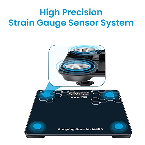 Tata 1mg Digital Weighing Scale for Home | Weight Machine with High Accuracy Sensor | Verified by Legal Metrology of India | Large Display | Anti-Skid | Wide Body Measurement Range | One Unit - Image 2