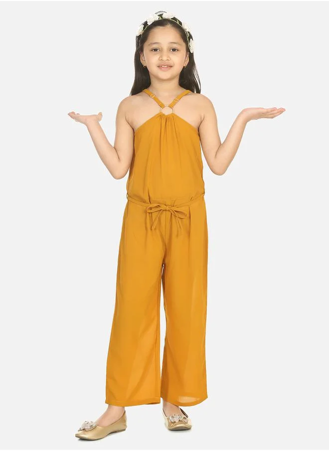LILPICKS O-Ring Detail Halter Neck Jumpsuit by Styli