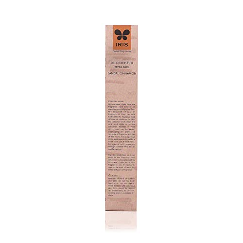 IRIS Sandal Cinnamon Reed Diffuser Refill Set - Premium Aromatherapy Fragrance Oil for Home, Office & Spa, Relaxation and Ambiance, Long-Lasting Aroma, Ideal Gift - Image 4