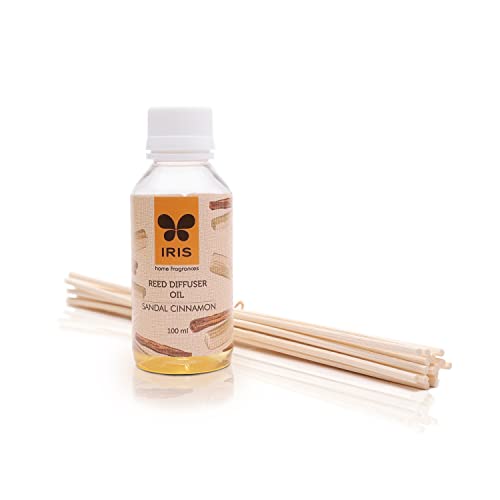 IRIS Sandal Cinnamon Reed Diffuser Refill Set - Premium Aromatherapy Fragrance Oil for Home, Office & Spa, Relaxation and Ambiance, Long-Lasting Aroma, Ideal Gift - Image 2
