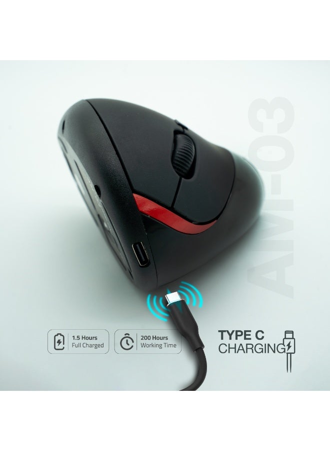 أريزون فأرة أريزون AM-03 اللاسلكية الدقيقة ذات 5 أزرار مع شحن من النوع C - Image 5