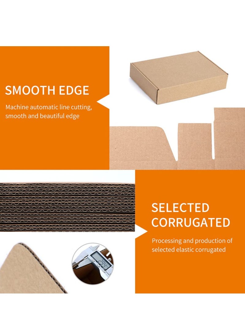 Excefore صناديق شحن صغيرة مقاس 9 × 6 × 2 بوصة، 20 حزمة من صناديق البريد من الورق المقوى المموج للشركات الصغيرة، صناديق بريد للأدب بقفل علامات التبويب، صناديق شحن مسطحة، مستلزمات صناديق تعبئة الهدايا الفارغة - Image 5
