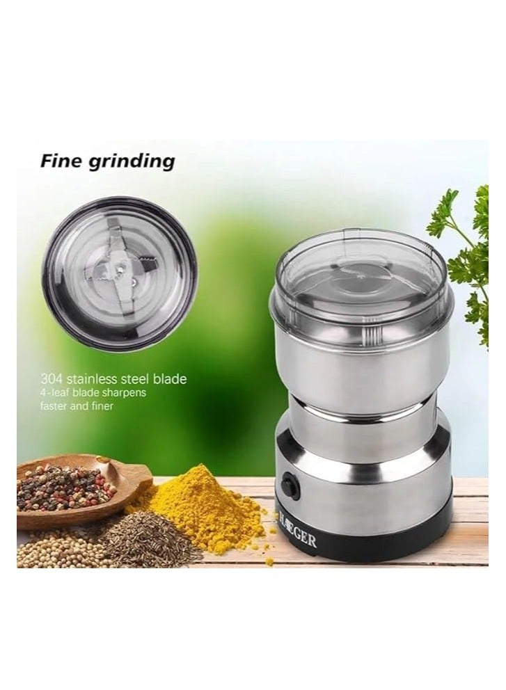 Spaceshoop Electric Coffee Grinder with Stainless Steel Blade Stainless Steel Coffee Grinder Coffee Grinder Coffee Bean Spice Seeds Salt Pepper - Image 3