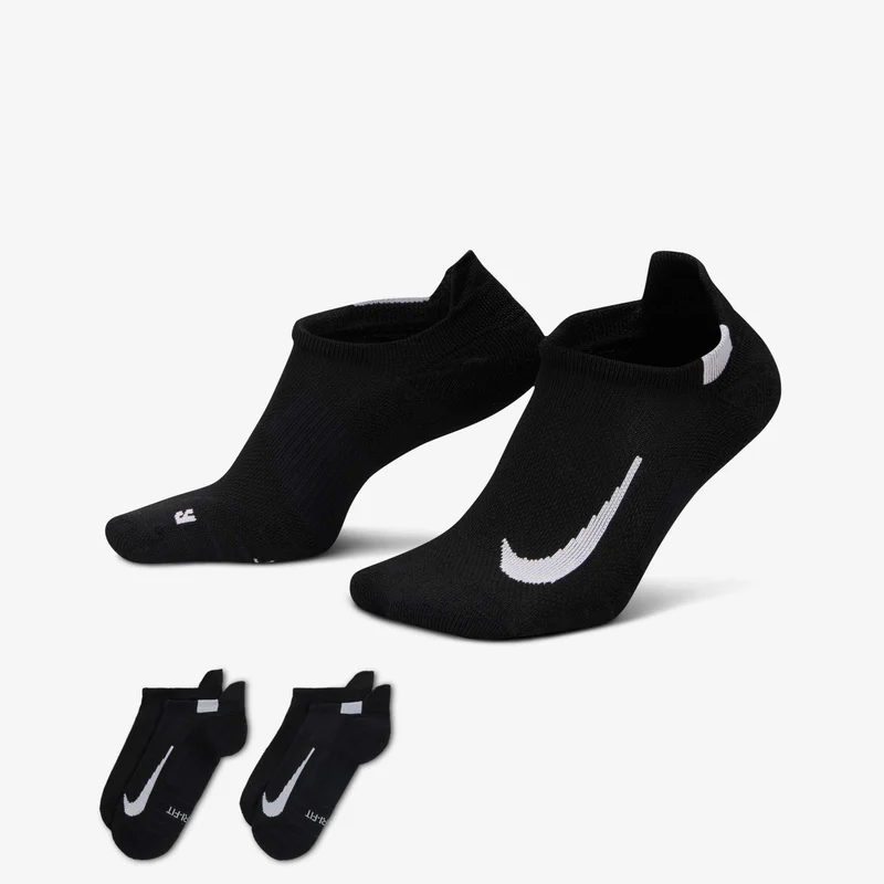 Nike Multiplier Running No-Show Socks (2 Pack)