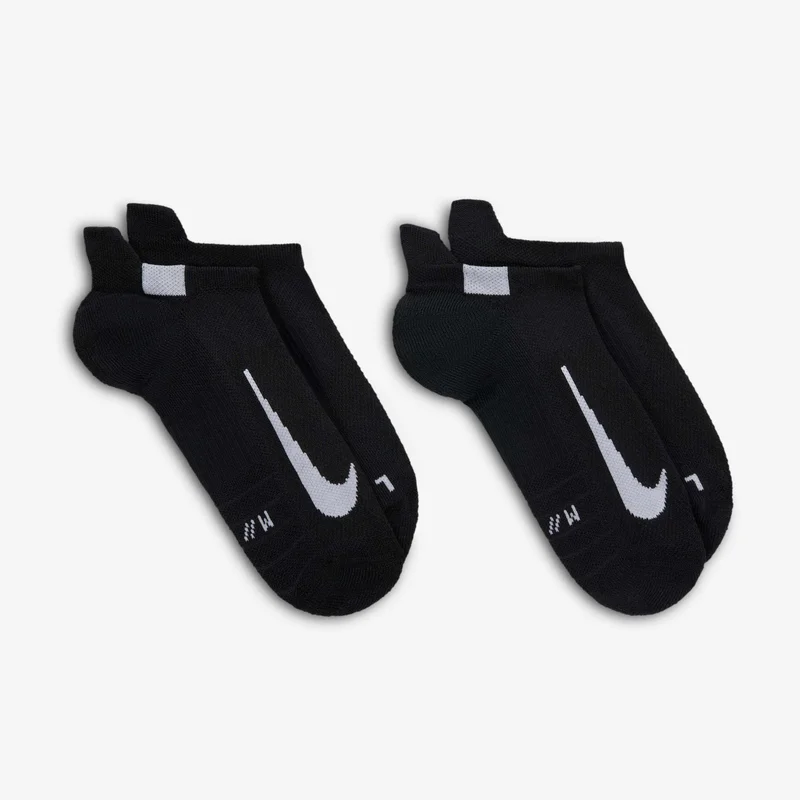 Nike Black Multiplier Running No-Show Socks (2 Pack) for Men | Best Price UAE