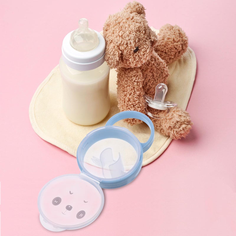 Cartoon Pacifier Storage Box with Handle Portable Dustproof Case for Accessories 2 Pack - Image 5