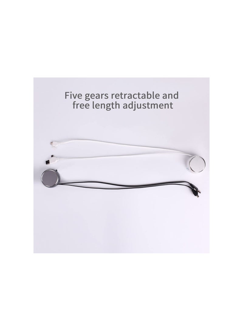 SYOSI Retractable Charger, Retractable Charging Cable PD Fast Charger Cord with Type C to C is PD Max 4A Super Fast Charge/USB, Type-Cport Multi Charging Cable, Multiple Phone Charger Cord(1 Pack,1Meter) - Image 3