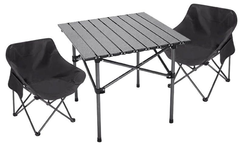 مجموعة الطلعة الخارجية  طاولة وكرسيان أنيقة للاسترخاء في الهواء الطلق - Image 1