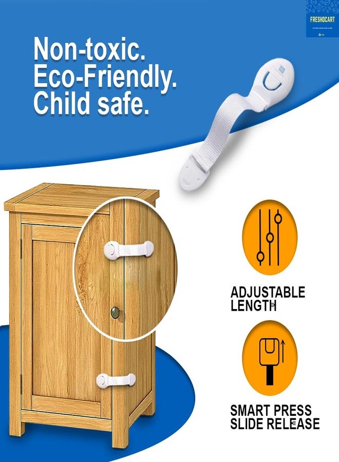FreshDcart FDCA3820 Baby Safety Strap Locks Cabinet Locks for Babies Childproof Safety Latches Baby Proof Lock for Drawers,Doors,Cupboards,Wardrobes,Toilets,Furniture (10) - Image 4