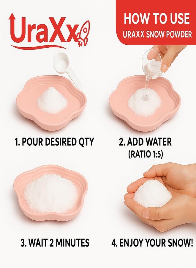 UraXx Artificial Snow Powder Sodium Polyacrylate 250g | Instant Fake Snow for Decoration, Christmas, Crafts, Events & Parties | Safe, Non-Toxic, Reusable & Biodegradable Snow Powder - Image 2
