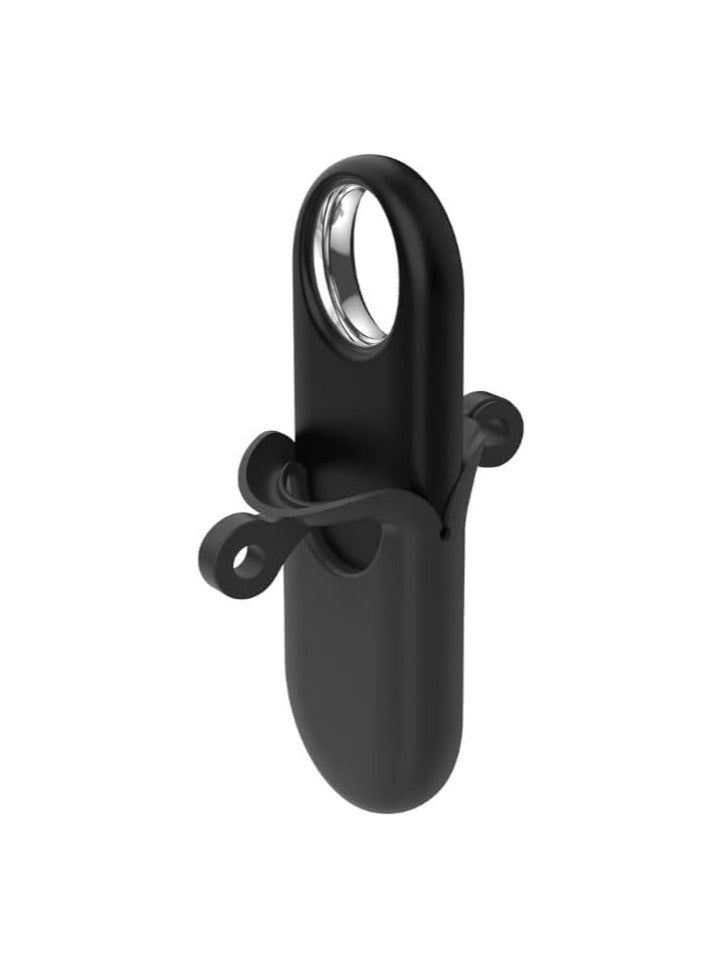 غطاء Ecosystem لجهاز Samsung Galaxy SmartTag 2 (2023) Tracker Locator Case Silicone Protective Case for Galaxy Smart Tag 2 Anti Lost Cover Shell (Black) - Image 2