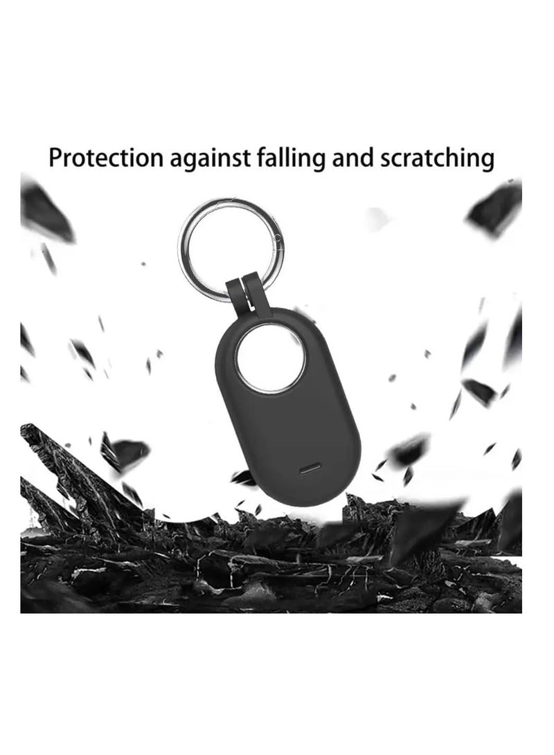 غطاء Ecosystem لجهاز Samsung Galaxy SmartTag 2 (2023) Tracker Locator Case Silicone Protective Case for Galaxy Smart Tag 2 Anti Lost Cover Shell (Black) - Image 5